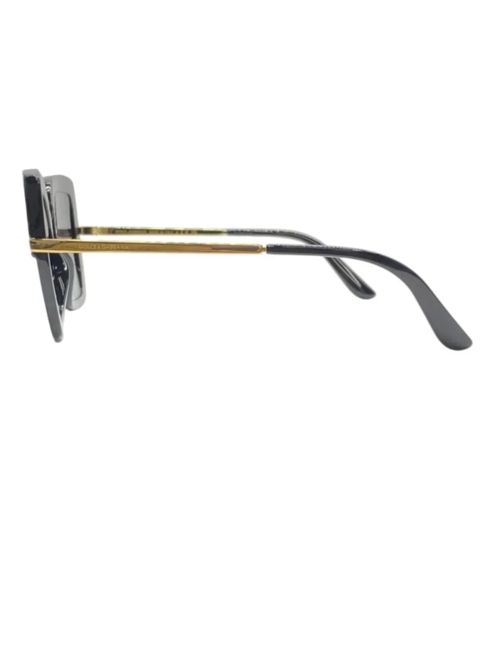 Dolce & Gabbana Sunglasses Eyewear Square Acetate Black Gold